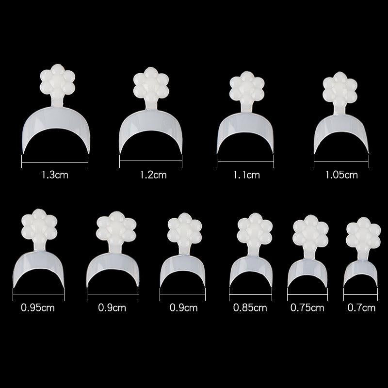 French Short Style Acrylic False Nail Art Tips Sticker Extension Tool