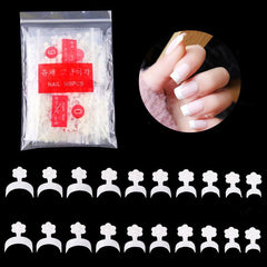 French Short Style Acrylic False Nail Art Tips Sticker Extension Tool