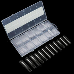 Acrylic False Nails Long Coffin C Curved Stiletto Full Cover 240Pcs Box