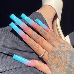Acrylic False Nails Long Coffin C Curved Stiletto Full Cover 240Pcs Box