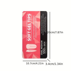 5500pcs Matte Clear Acrylic Nail Tips Full Cover False Nail Tips