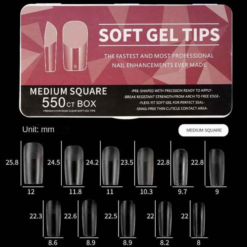 5500pcs Matte Clear Acrylic Nail Tips Full Cover False Nail Tips