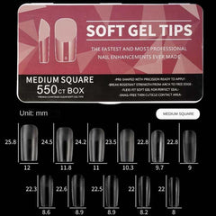 5500pcs Matte Clear Acrylic Nail Tips Full Cover False Nail Tips