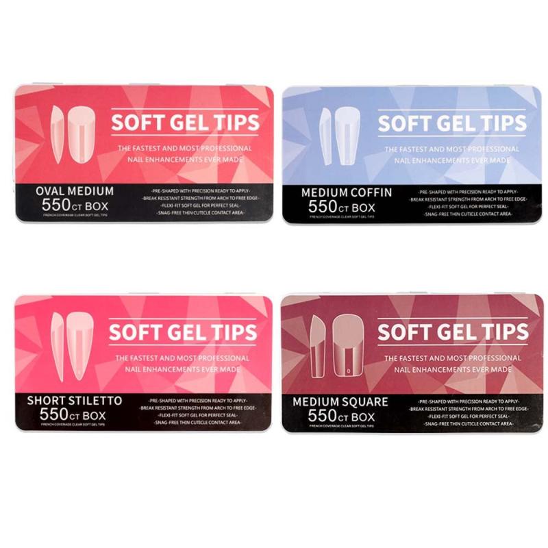 5500pcs Matte Clear Acrylic Nail Tips Full Cover False Nail Tips