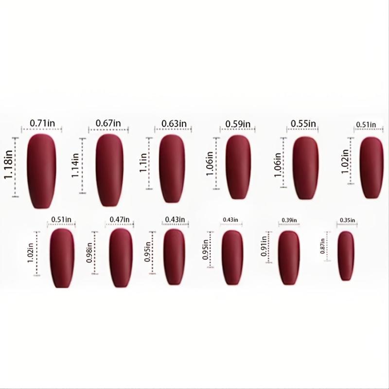 24 pcs Glossy French Edges False Nails with 3D Decor
