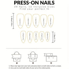 Long Almond Press On Nails Cherry Chocolate Glossy Acrylic False Nails