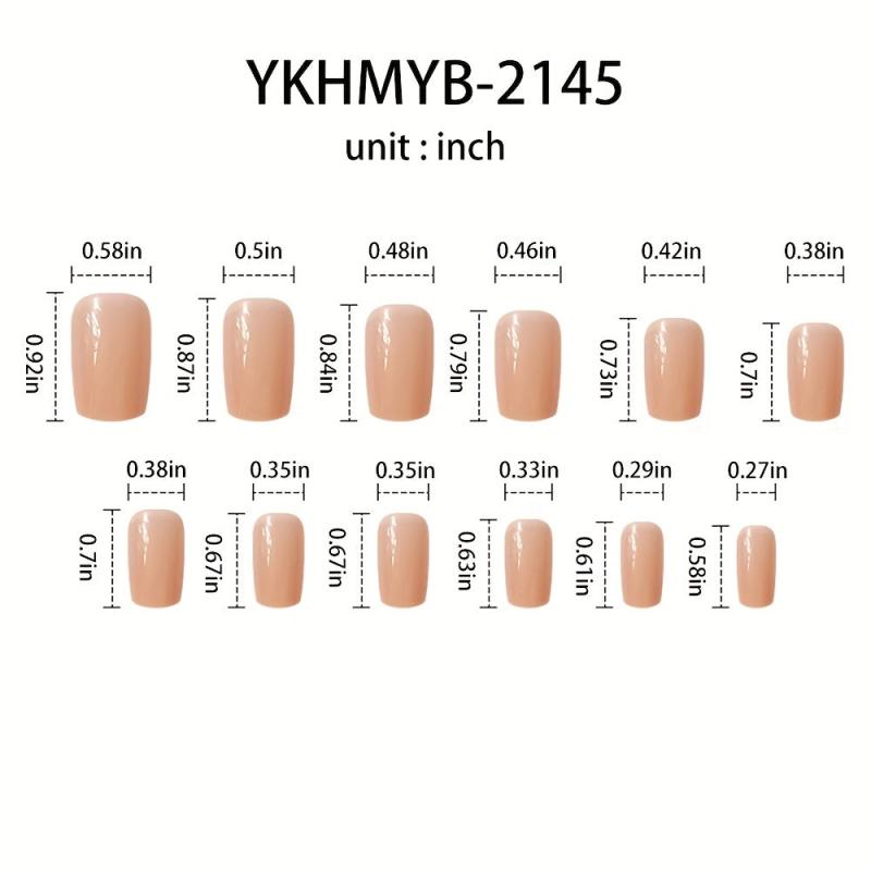 Pink Coffin Press On Nails Glossy Medium Full Cover False Nails