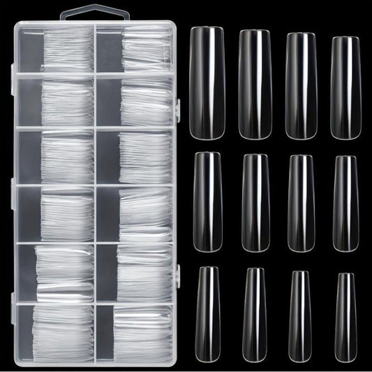 240Pcs Tapered Square Nail Tips Full Cover Press On Nails