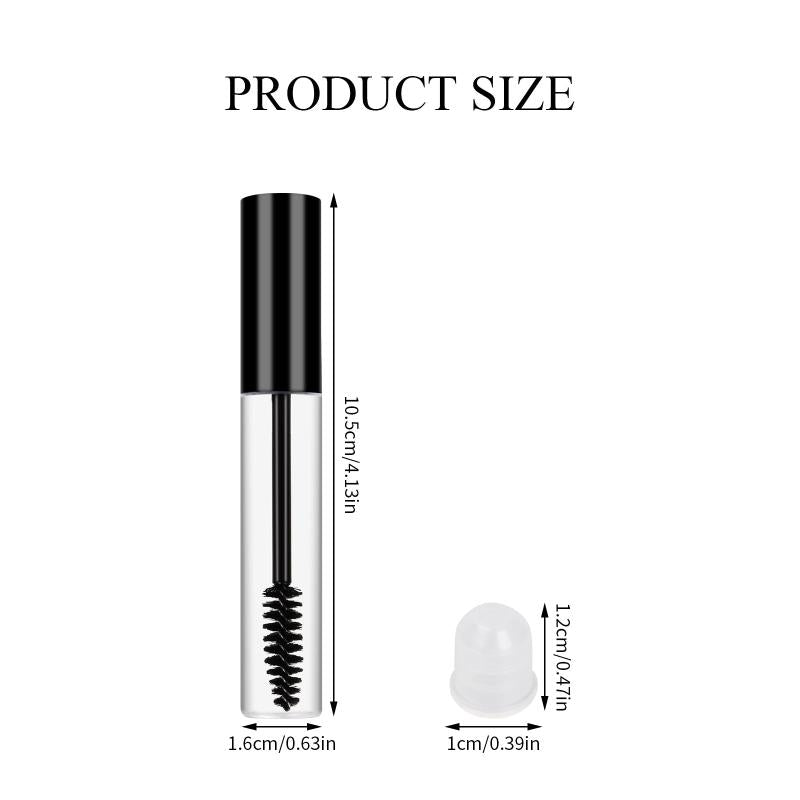 5pcs Empty Mascara Tubes With Brush Eyelash Cream Bottle Refillable