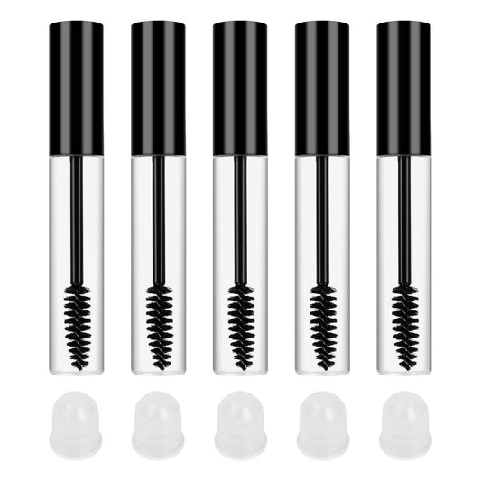 5pcs Empty Mascara Tubes With Brush Eyelash Cream Bottle Refillable