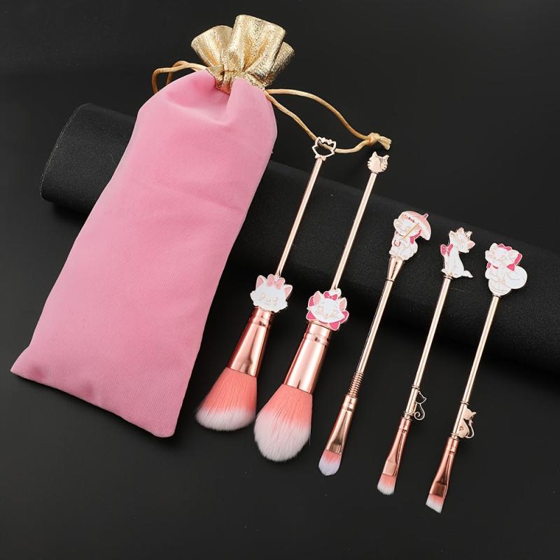 Cartoon Anime Cat Eyeshadow Loose Powder Brush Set