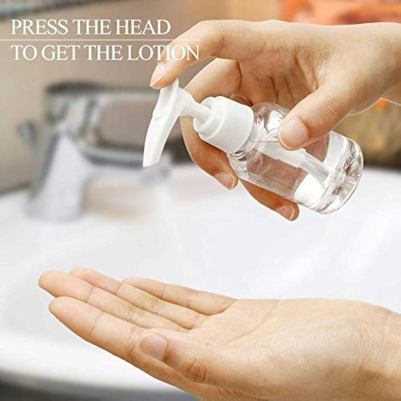 4Pcs 50ml Travel Bottles Pump Foamer Lotion Dispenser Clear Plastic Mini