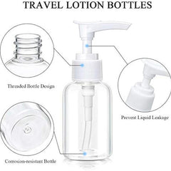 4Pcs 50ml Travel Bottles Pump Foamer Lotion Dispenser Clear Plastic Mini