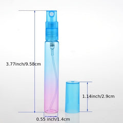 6PCS Colorful Glass Perfume Bottles 8ML Thin Glass Spray Bottle Vials