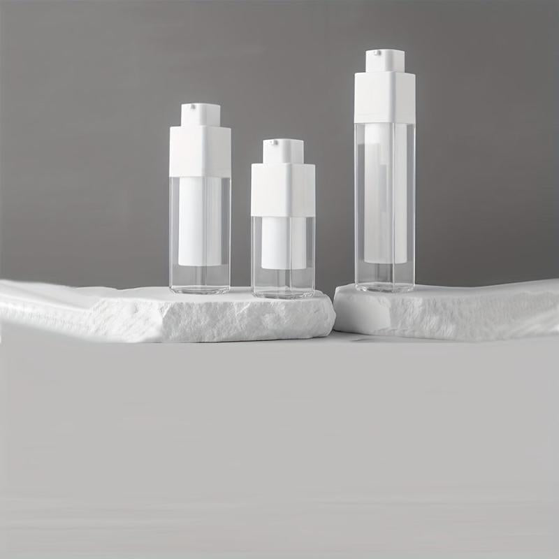 Clear Airless Pump Bottle for Travel Size - Refillable Cosmetic Container
