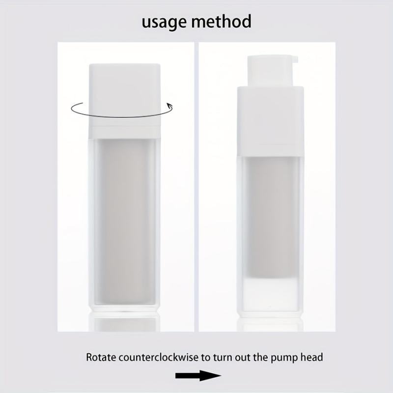 Clear Airless Pump Bottle for Travel Size - Refillable Cosmetic Container