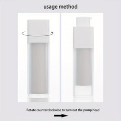 Clear Airless Pump Bottle for Travel Size - Refillable Cosmetic Container