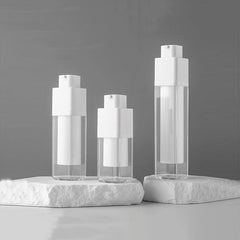Clear Airless Pump Bottle for Travel Size - Refillable Cosmetic Container
