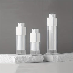 Clear Airless Pump Bottle for Travel Size - Refillable Cosmetic Container