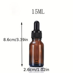 Clear Glass Dropper Bottle 5ml 15 - Perfume Cosmetic Liquid Containers