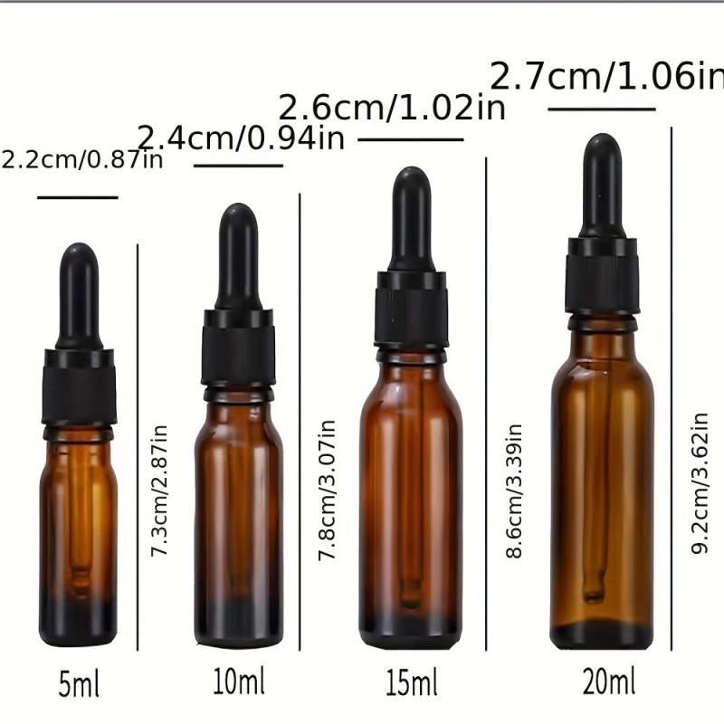 Clear Glass Dropper Bottle 5ml 15 - Perfume Cosmetic Liquid Containers