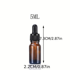 Clear Glass Dropper Bottle 5ml 15 - Perfume Cosmetic Liquid Containers