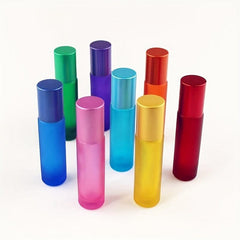 Colorful 10ml Refillable Glass Roller Bottle for Essential Oils