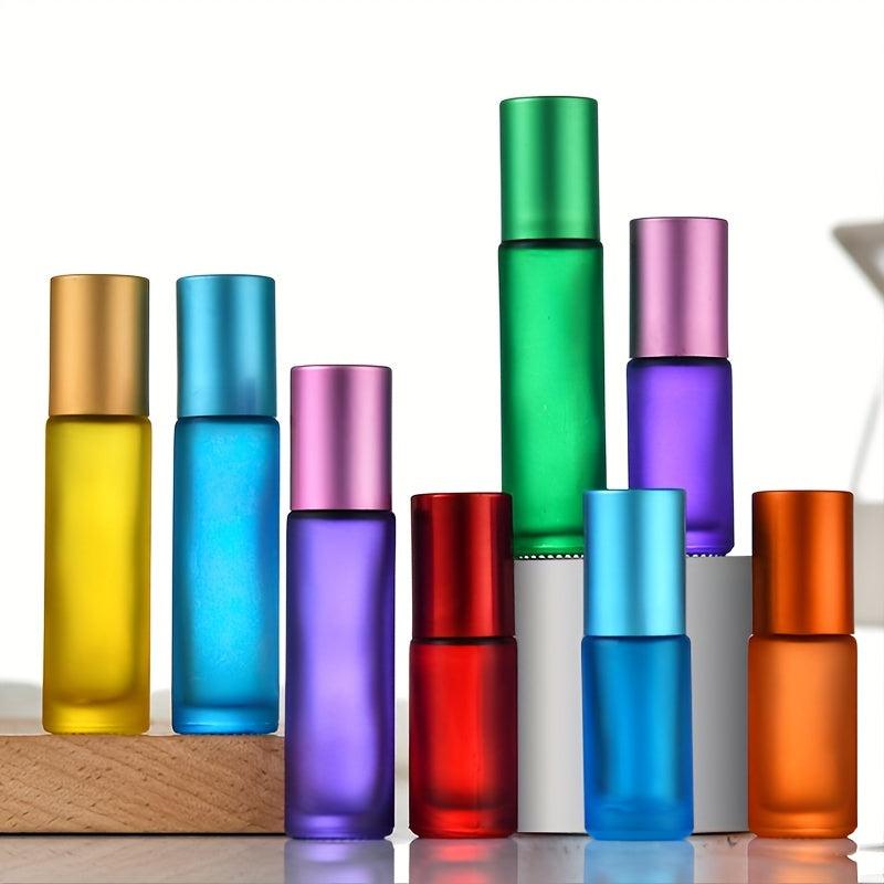 Colorful 10ml Refillable Glass Roller Bottle for Essential Oils