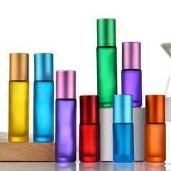 Colorful 10ml Refillable Glass Roller Bottle for Essential Oils