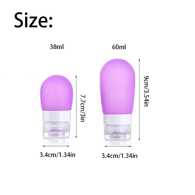 Leak Proof Silicone Lotion Bottle for Travel Squeezable Tube Portable