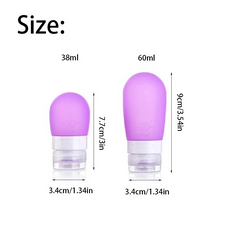 Leak Proof Silicone Lotion Bottle for Travel Squeezable Tube Portable