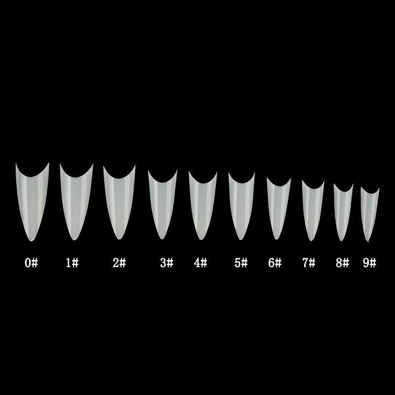 500 pcs Ballerina Nail Tips Clear Natural DIY Nail Art Supplies
