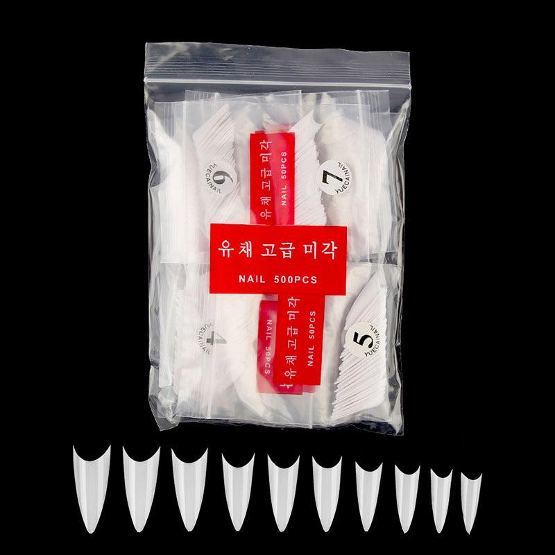 500 pcs Ballerina Nail Tips Clear Natural DIY Nail Art Supplies