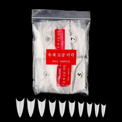 500 pcs Ballerina Nail Tips Clear Natural DIY Nail Art Supplies
