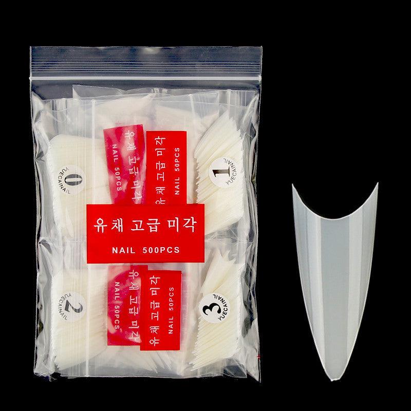 500 pcs Ballerina Nail Tips Clear Natural DIY Nail Art Supplies