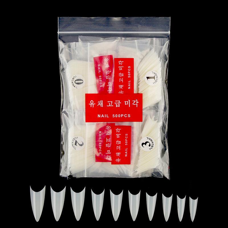500 pcs Ballerina Nail Tips Clear Natural DIY Nail Art Supplies