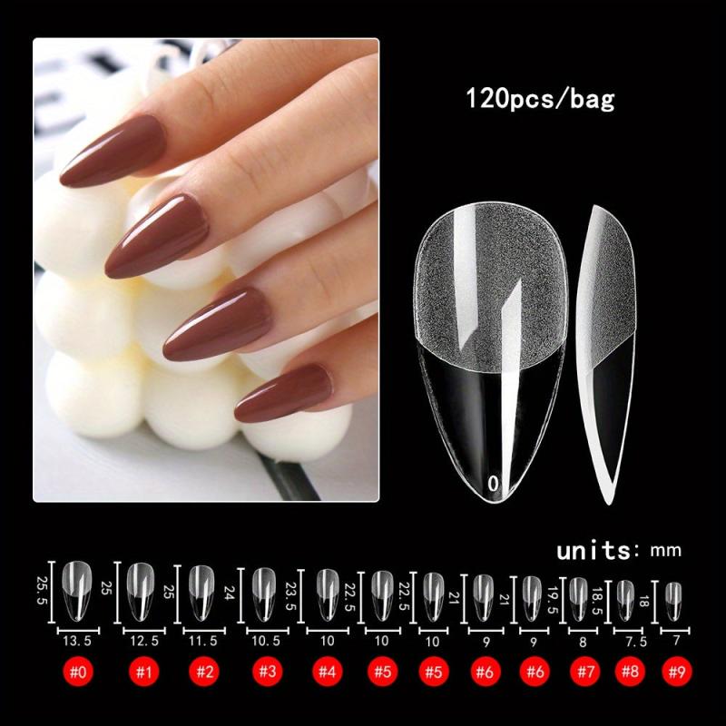 120pcs Soft Gel Nail Tips Clear Acrylic Nail Extensions Traceless Natural Look