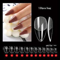 120pcs Soft Gel Nail Tips Clear Acrylic Nail Extensions Traceless Natural Look