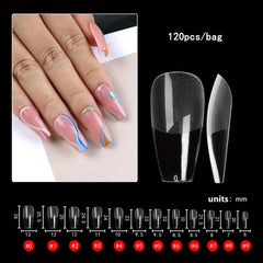 120pcs Soft Gel Nail Tips Clear Acrylic Nail Extensions Traceless Natural Look