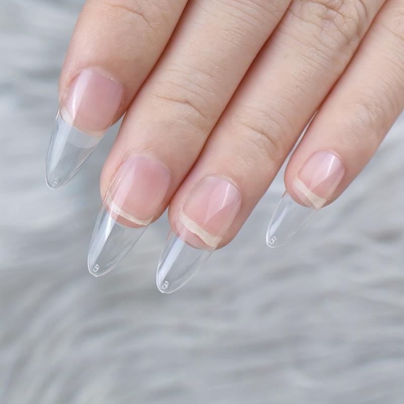 120pcs Soft Gel Nail Tips Clear Acrylic Nail Extensions Traceless Natural Look