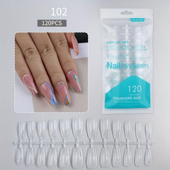 120pcs Soft Gel Nail Tips Clear Acrylic Nail Extensions Traceless Natural Look