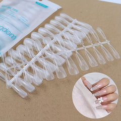 120pcs Soft Gel Nail Tips Clear Acrylic Nail Extensions Traceless Natural Look