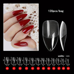 120pcs Soft Gel Nail Tips Clear Acrylic Nail Extensions Traceless Natural Look