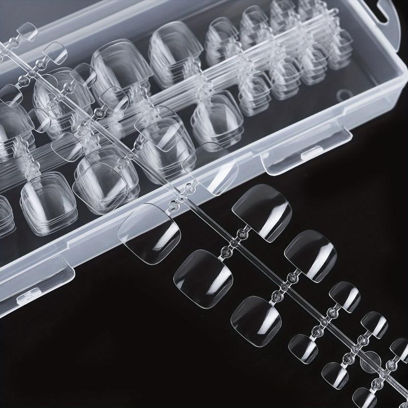 240pcs Clear Press On Toenails Soft Gel Full Cover Toe Nail Tips