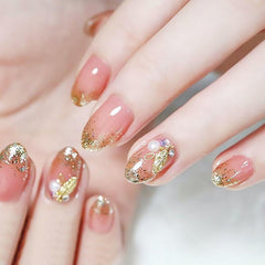 Holographic Y2K Nail Strips Full Wraps Self Adhesive Glossy DIY Nail Art Decals