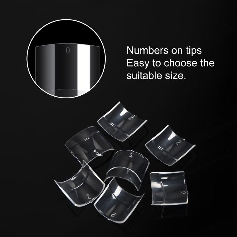 500 pcs Short Clear Nail Tips French Acrylic Extensions