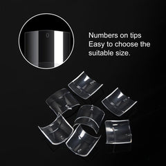 500 pcs Short Clear Nail Tips French Acrylic Extensions