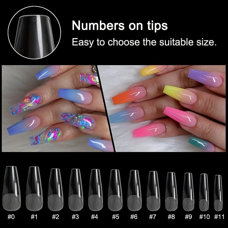 120pcs Soft Gel Nail Tips Matte Clear Acrylic Medium Ballerina Shape