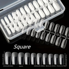 Soft Gel Nail Tips Matte Clear Acrylic Tips Full Cover False Nails
