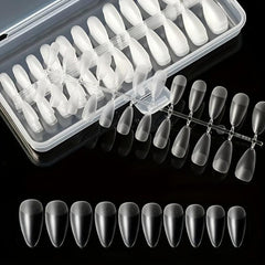 Soft Gel Nail Tips Matte Clear Acrylic Tips Full Cover False Nails